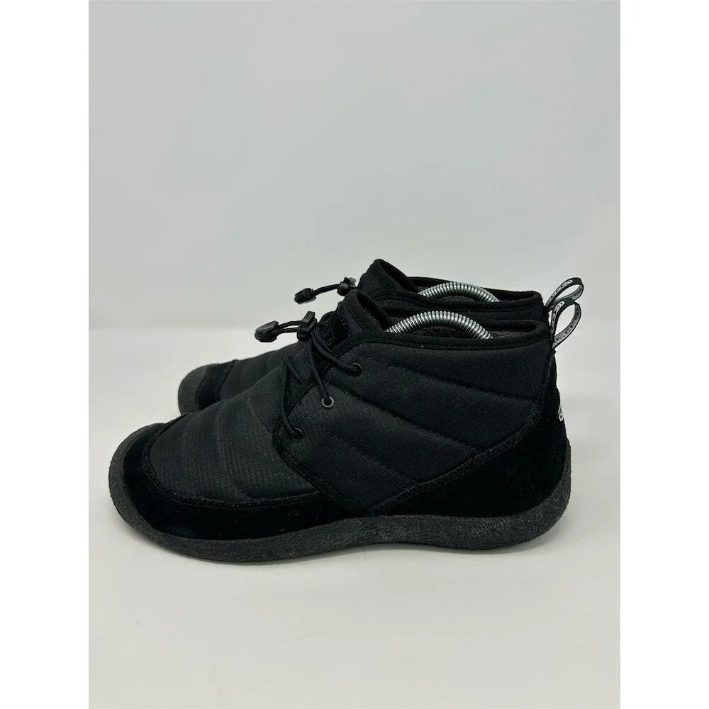 KEEN Howser II Quilted Chukka Boots Men's Black Slip-On Bungee Toggle Size 9
